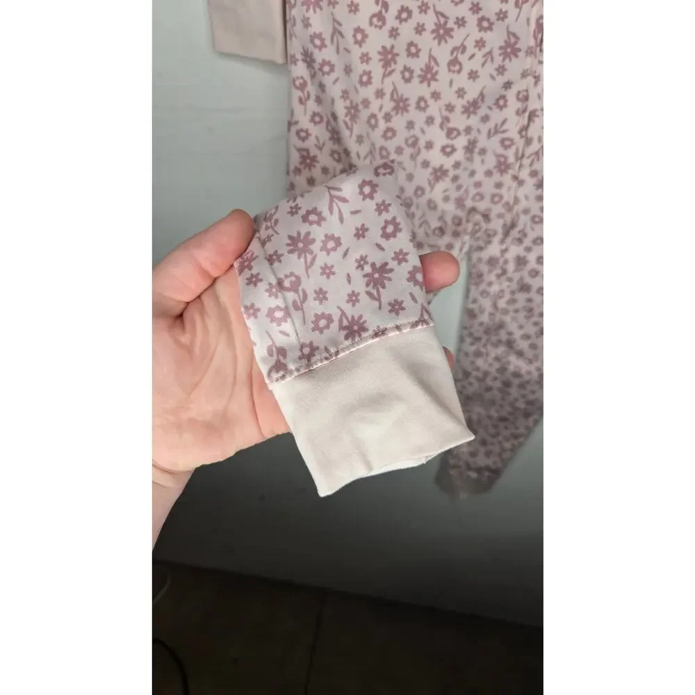 CLOUD ISLAND Girl's Floral Zip Up Pajamas Size 5T